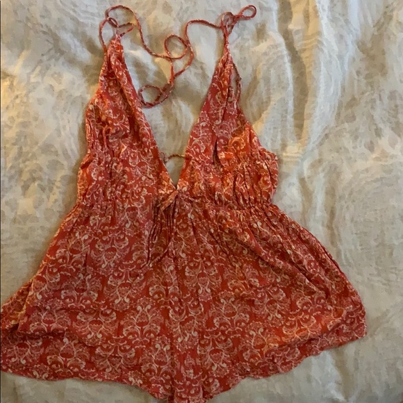 Coral Free People Summer Glow Romper - Picture 7 of 7